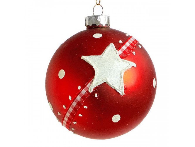 Παιδική Χριστουγεννιάτικη πολύχρωμη μπάλα γυάλινη