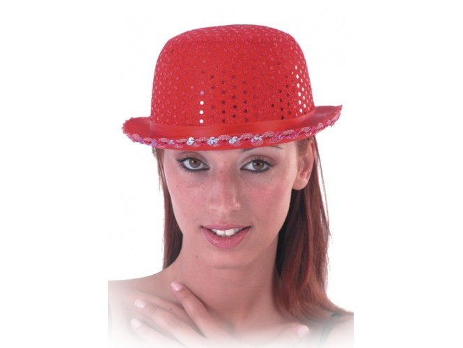 Αποκριάτικο καπέλο κόκκινο με πούλιες
