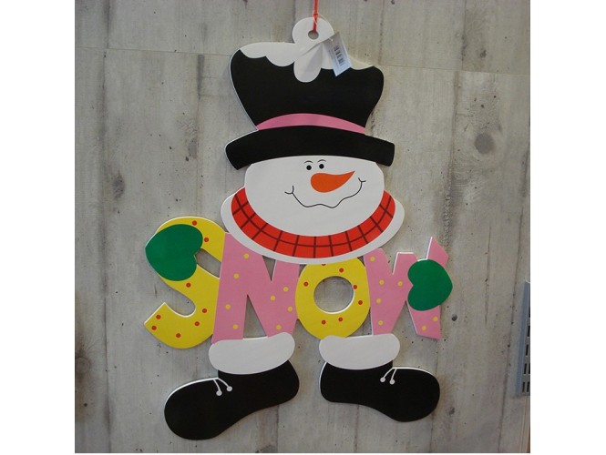 Χριστουγεννιάτικο Χάρτινο Διακοσμητικό Χιονάνθρωπος 60 εκ. διπλής όψης