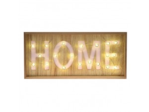 Χριστουγεννιάτικη φωτιζόμενη επιγραφή HOME 48x24 εκ. Χριστουγεννιάτικη φωτιζόμενη επιγραφή HOME 48x24 εκ.