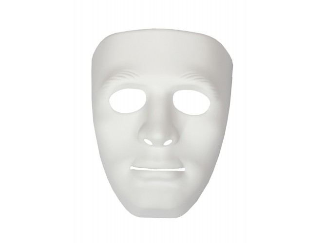 Αποκριάτικη Πλαστική Μάσκα Ασπρη