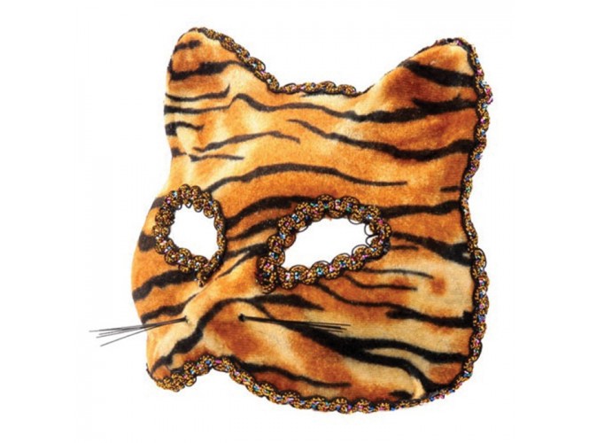 Αποκριάτικη μάσκα Τίγρης βελούδινη