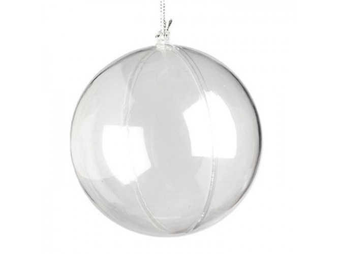 Διάφανη Χριστουγεννιάτικη Πλαστική Μπάλα