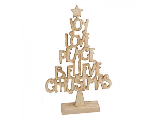 Χριστουγεννιάτικο Διακοσμητικό Δέντρο με κείμενο 17