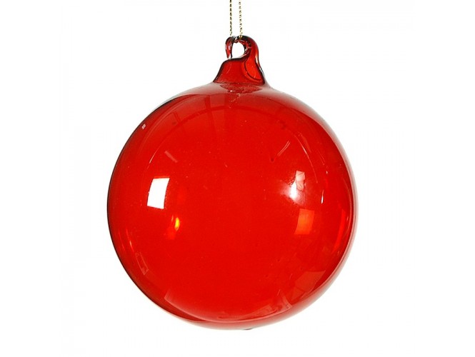 Μονόχρωμη μπάλα διακόσμησης Χριστουγεννιάτικου δέντρου 10 εκ.