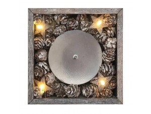 Χριστουγεννιάτικο κηροπήγιο με LED 13 x 13 x 4,5 εκ. Χριστουγεννιάτικο κηροπήγιο με LED 13 x 13 x 4,5 εκ.