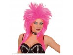 Αποκριάτικη περούκα ροζ ροκ σταρ