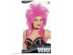 Αποκριάτικη περούκα ροζ ροκ σταρ
