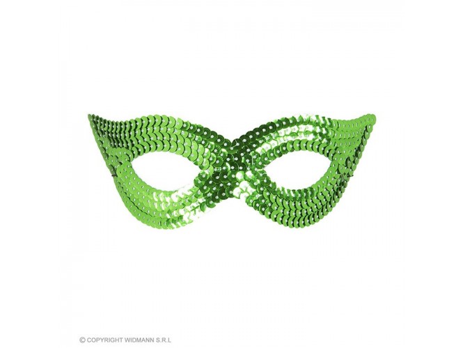 Αποκριάτικη πράσινη μάσκα ματιών με παγιέτες