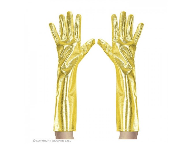 Αποκριάτικα χρυσά μεταλλικά γάντια
