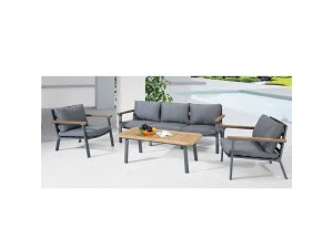 WOOD Set Σαλόνι κήπου Αλουμινίου- Teak WOOD Set Σαλόνι κήπου Αλουμινίου- Teak