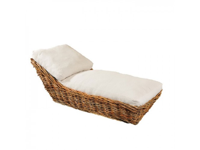 Ξαπλώστρα COBO Wicker φυσικό Rattan έπιπλα κήπου bigstore.gr