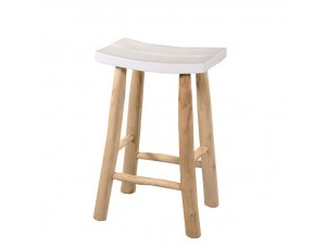 Σκαμπό bar από ξύλο Teak Σκαμπό bar από ξύλο Teak