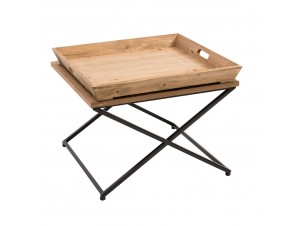 Serv Coffee Table White Washed μαύρο Serv Coffee Table White Washed μαύρο
