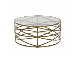 Midas Coffee Table Διάφανο Χρυσό Midas Coffee Table Διάφανο Χρυσό
