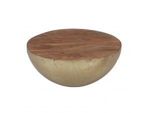 Placebo Coffee Table Καρυδί Χρυσό Placebo Coffee Table Καρυδί Χρυσό