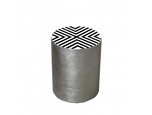 Bombay Side Table Λευκό Μαύρο Ασημί Bombay Side Table Λευκό Μαύρο Ασημί