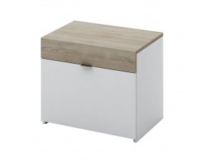My Box Κομοδίνο 2Συρταρια Sonoma Σκούρο Λευκό High Gloss My Box Κομοδίνο 2Συρταρια Sonoma Σκούρο Λευκό High Gloss