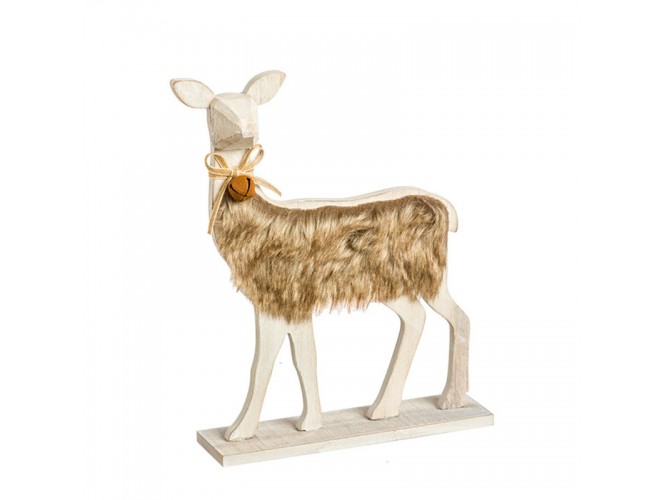 Χριστουγεννιάτικο ξύλινο ελάφι 22x29 εκ.