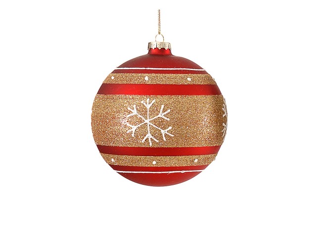 Χριστουγεννιάτικη μπάλα σε κόκκινο και χρυσό