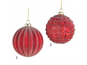 Χριστουγεννιάτικη κόκκινη μπάλα 10 εκ.