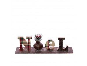 Χριστουγεννιάτικο επιτραπέζιο καρό διακοσμητικό Noel 39 εκ.