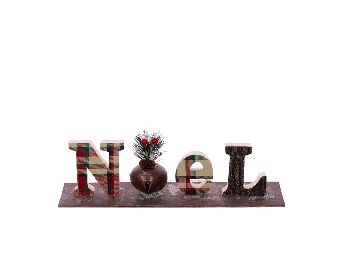 Χριστουγεννιάτικο επιτραπέζιο καρό διακοσμητικό Noel 39 εκ.