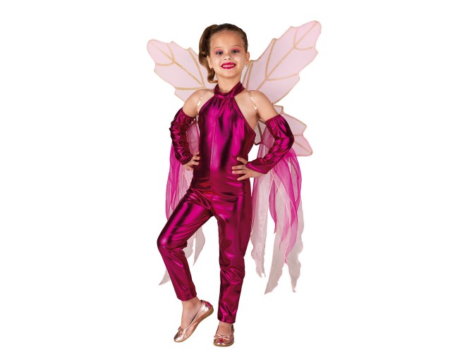 Αποκριάτικη παιδική στολή wings φούξια