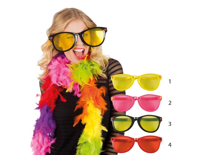 Αποκριάτικα μεγάλα γυαλιά σε 4 χρώματα