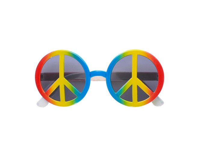 Αποκριάτικα πολύχρωμα γυαλιά ¨Αγάπη και Ειρήνη"