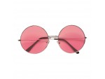 Αποκριάτικα ροζ στρογγυλά γυαλιά δεκαετίας 70s
