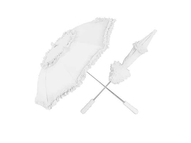Αποκριάτικη λευκή ομπρέλα εποχής 72 εκ.