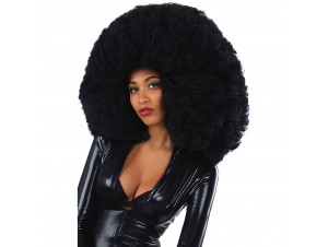 Αποκριάτικη Περούκα Super Αφάνας Μαύρη 60 εκ.