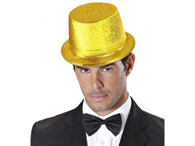 Ημίψηλο καπέλο βαριετέ χρυσό με γκλίτερ