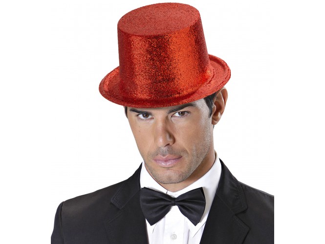 Ημίψηλο καπέλο βαριετέ κόκκινο με γκλίτερ