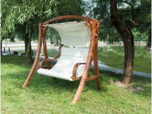 Ξύλινη Κούνια Από Ξύλο Οξιάς 3 Θέσεων έπιπλα κήπου bigstore.gr