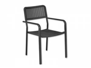 Γκρι Πολυθρόνα Rattan Με Μπράτσα έπιπλα κήπου bigstore.gr