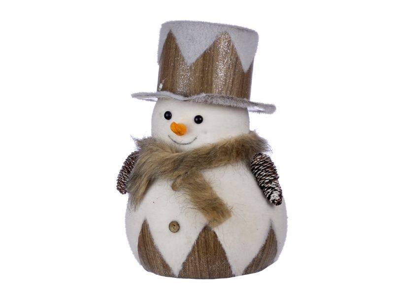 Χριστουγεννιάτικος Διακοσμητικός Χιονάνθρωπος με Καπέλο 45 εκ.