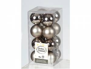 Set 16 τεμ. Χριστουγεννιάτικες μπάλες πλαστικές