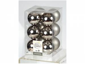 Set 12 τεμ. Χριστουγεννιάτικες μπάλες πλαστικές