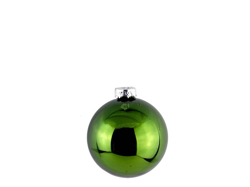 Χριστουγεννιάτικη Γυάλινη Μπάλα Πράσινη Γυαλιστερή 10 εκ.