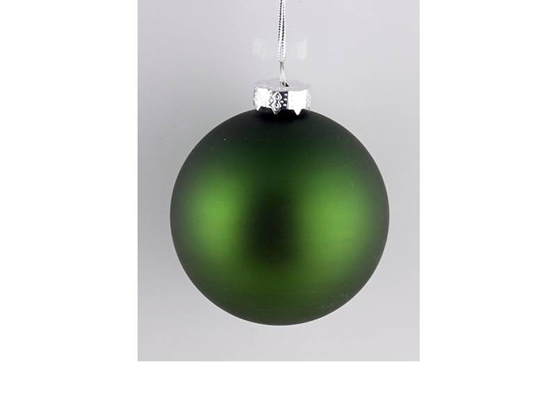 Χριστουγεννιάτικη Γυάλινη Μπάλα Πράσινη Ματ 10 εκ.