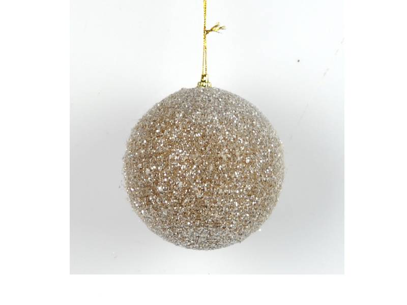 Χριστουγεννιάτικη Μπάλα Decor Χρυσό με Glitter 20 εκ.