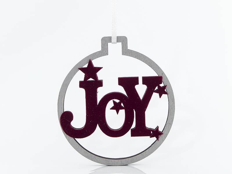 Χριστουγεννιάτικο Στολίδι Ξύλινο Joy 9 x 0