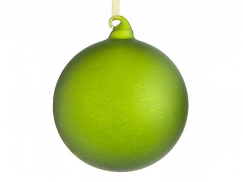 Χριστουγεννιάτικη Γυάλινη Πράσινη Μπάλα ματ