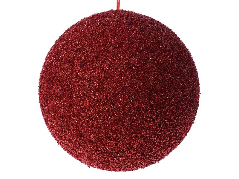 Χριστουγεννιάτικη μπάλα Décor κόκκινη Glitter