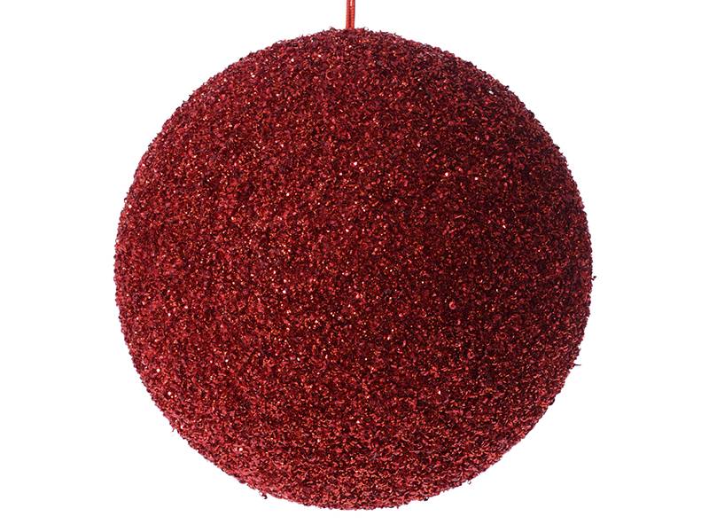 Χριστουγεννιάτικη μπάλα Décor κόκκινη Glitter