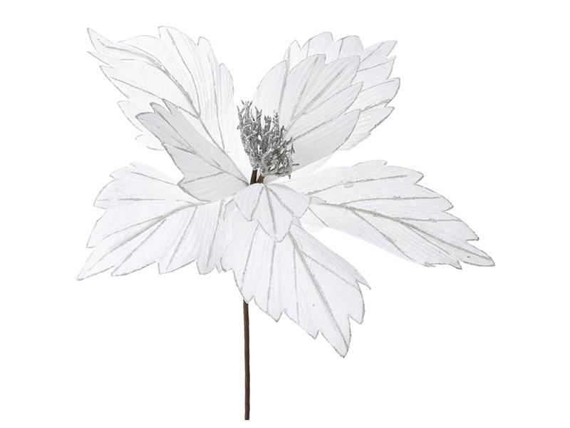 Χριστουγεννιάτικο λουλούδι λευκό άνθος 50 εκ.