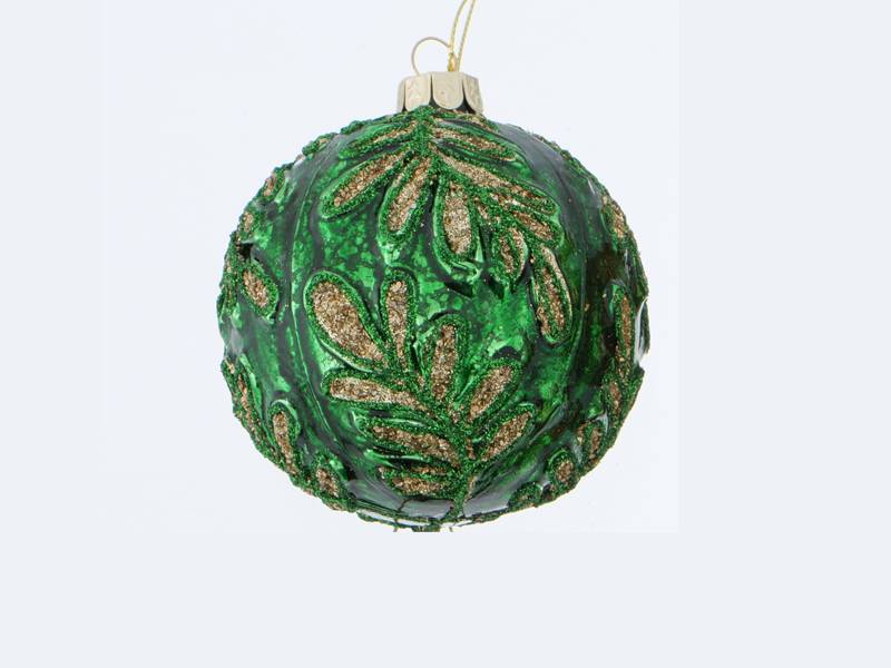 Χριστουγεννιάτικη Γυάλινη Πράσινη Μπάλα Gonda 8 εκ.