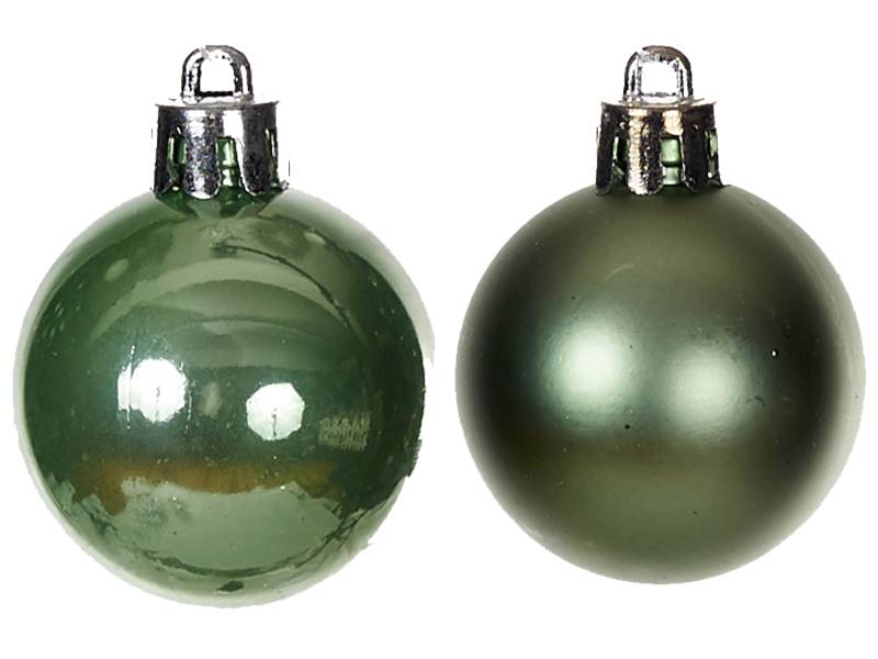 Χριστουγεννιάτικη Πλαστική Μπάλα Πράσινο της Μέντας 10 εκ. Set 4 τμχ.